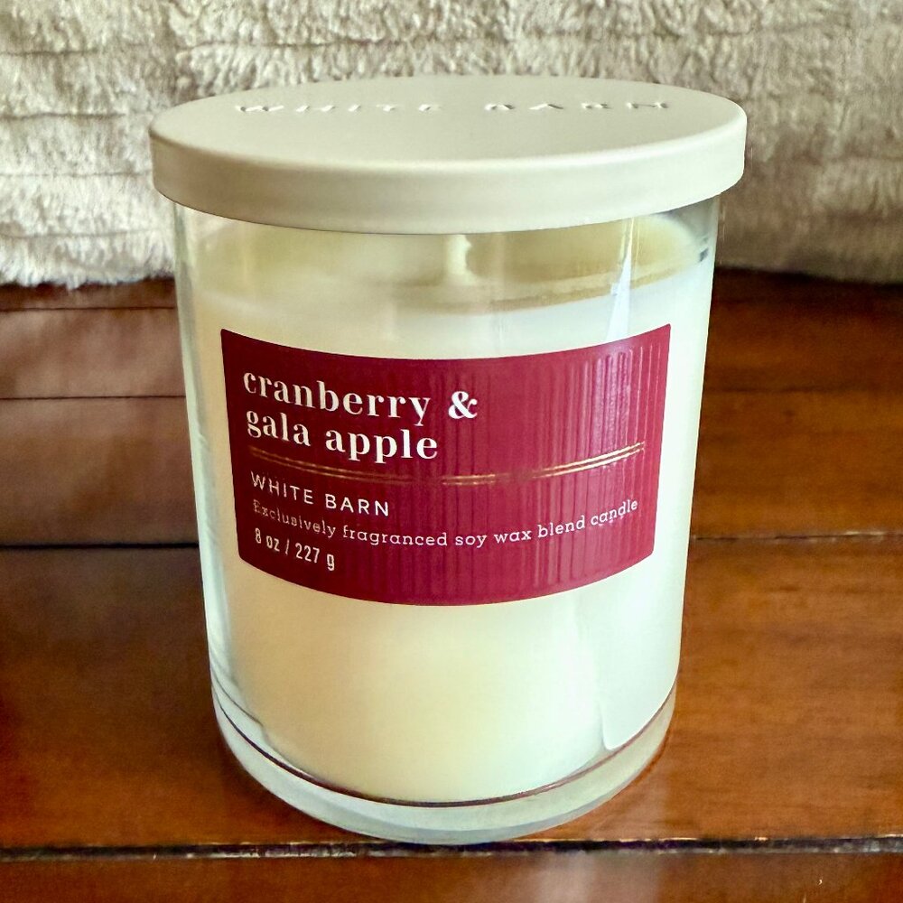NEW CRANBERRY & GALA APPLE Single Wick Candle Bath & Body Works